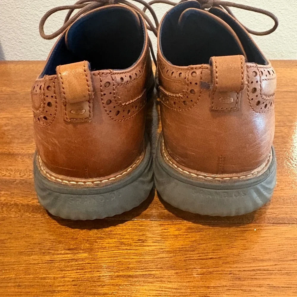 Cole Haan‎ GrandEvolution Wingtip Oxford British Tan Leather Mens 12M C26385